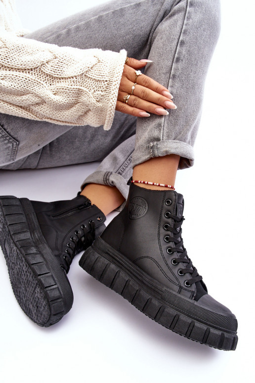 réchauffer Peau chaussures décontractées Au Château Big Star MM274625 couleur noire réchauffer Peau chaussures décontractées Au Château Big Star MM274625 couleur noire