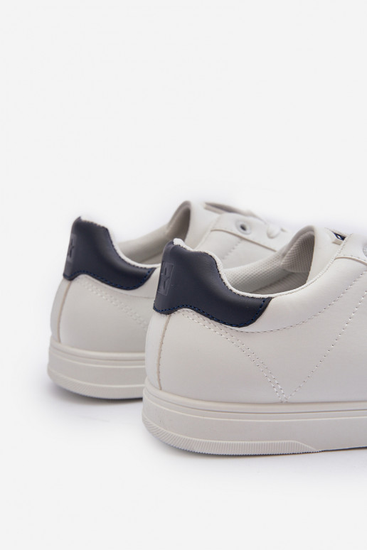 Faible Chaussures décontractées pour hommes en cuir écologique Big Star NN174282 couleur blanche