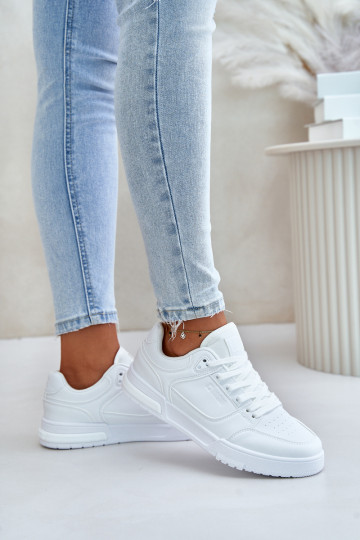 Chaussures modèle baskets Féminin Big Star OO274A549 Hi-Poly System couleur blanche