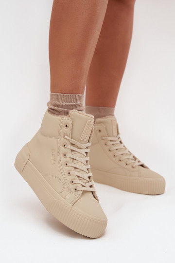 Gevoerde casual schoenen met platform Big Star OO274795 in zandkleur 2