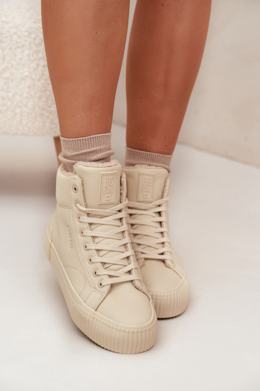 réchauffer Chaussures de loisirs avec une plateforme Big Star OO274795 beige