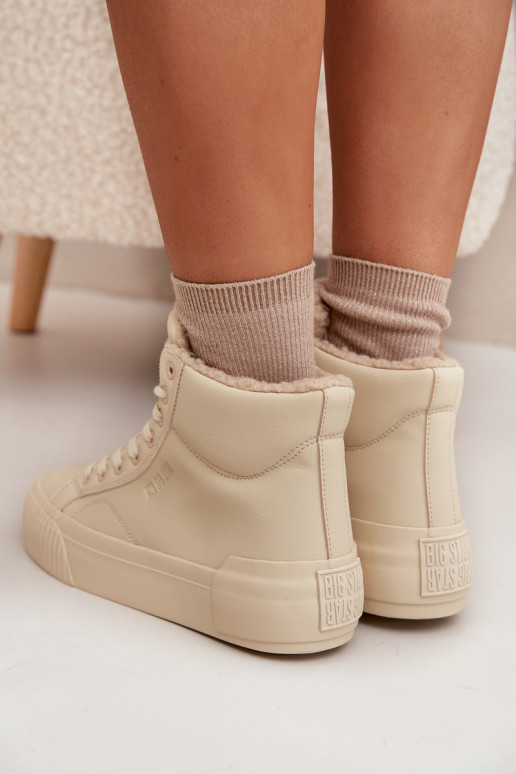 sich Zuarm laufen Freizeitschuhe mit einer Plattform Big Star OO274795 Beige