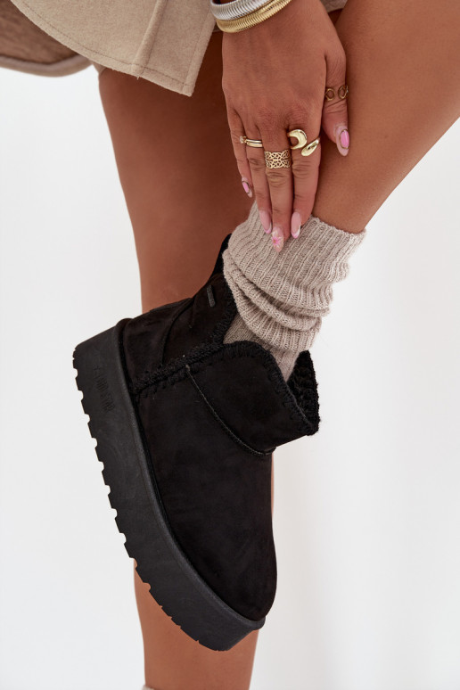 SneeuIn laarzen Dames met platformPrzeszyciami Big Star SS274128 zInart