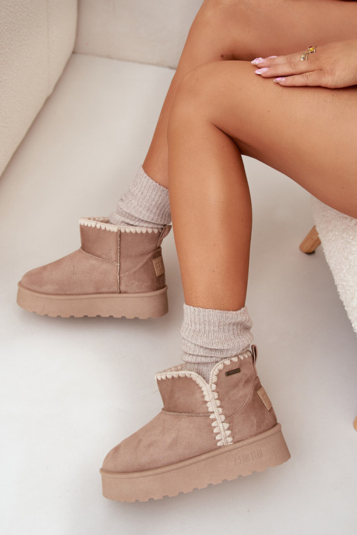 Bottes de neige Féminin avec une plateformePrzeszyciami Big Star SS274129 beige