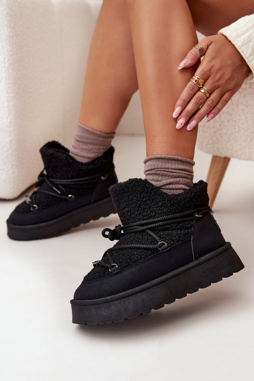 SneeuIn laarzen Dames met platform met bont Typu Baranek Big Star SS274109 zInart