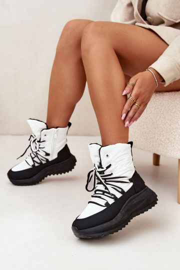 Schneestiefel Feminin Zum Schloss Big Star SS274060 INeiß-schZuarze Farbe