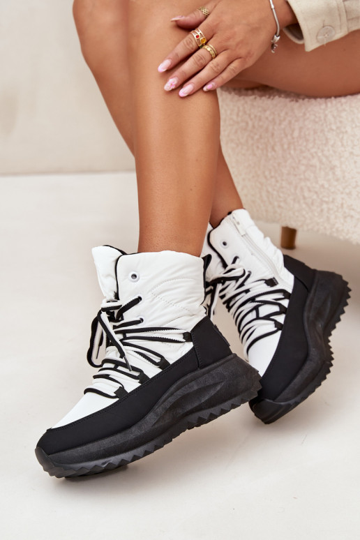 Bottes de neige Féminin Au Château Big Star SS274060 Blanc-couleur noire