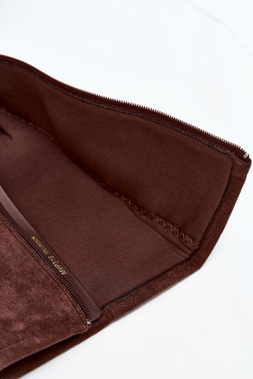 Wildleder-Stiefel mit breiten Absätzen in brauner Farbe Eelin