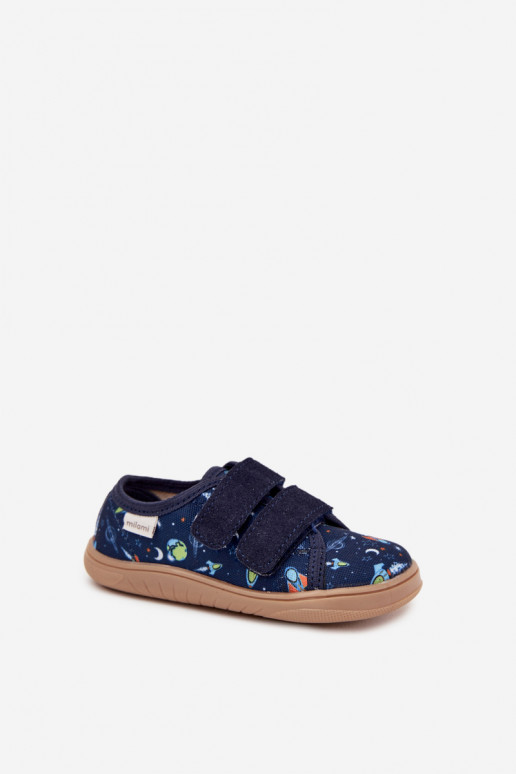 Chaussons Barefoot garçons Kosmos Milami bleu foncé Saphira Chaussons Barefoot garçons Kosmos Milami bleu foncé Saphira