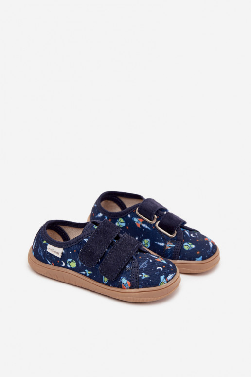 Chaussons Barefoot garçons Kosmos Milami bleu foncé Saphira Chaussons Barefoot garçons Kosmos Milami bleu foncé Saphira