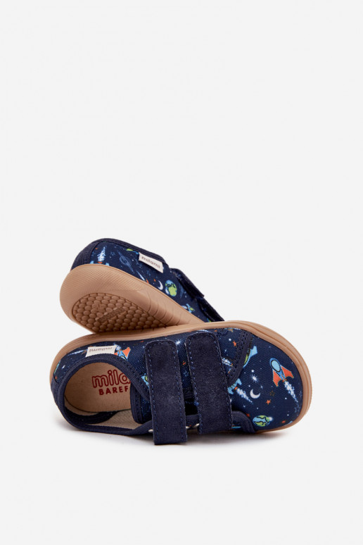 Chaussons Barefoot garçons Kosmos Milami bleu foncé Saphira Chaussons Barefoot garçons Kosmos Milami bleu foncé Saphira