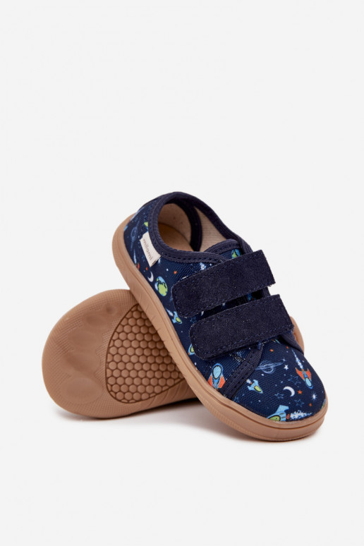 Chaussons Barefoot garçons Kosmos Milami bleu foncé Saphira Chaussons Barefoot garçons Kosmos Milami bleu foncé Saphira
