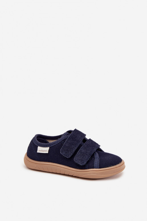 Chaussons Barefoot garçons Doucement Milami bleu foncé Saphira Chaussons Barefoot garçons Doucement Milami bleu foncé Saphira