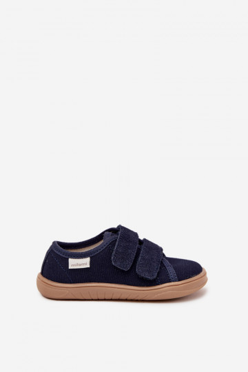 Donkerblauwe "Barefoot" slippers voor jongens "Vlot" Milami Saphira 2