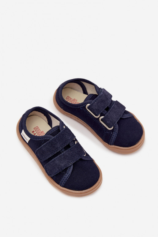 Chaussons Barefoot garçons Doucement Milami bleu foncé Saphira Chaussons Barefoot garçons Doucement Milami bleu foncé Saphira
