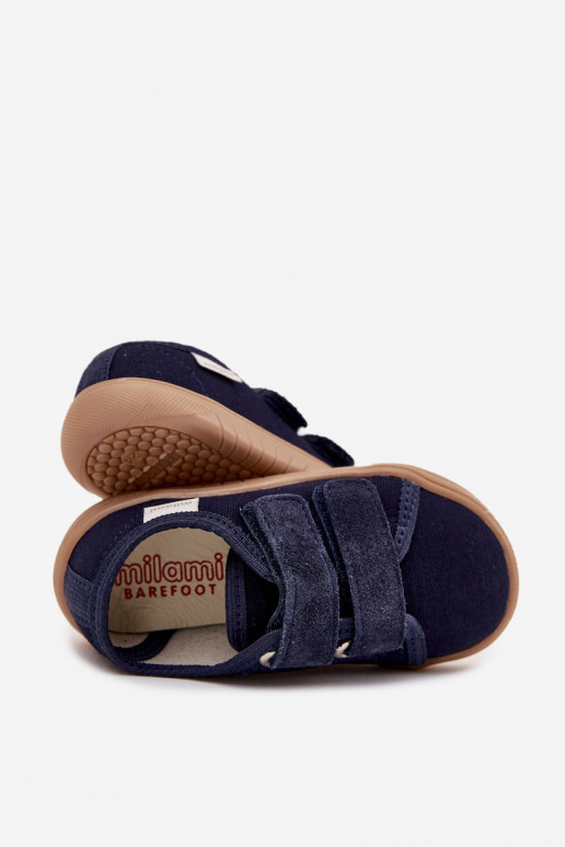 Chaussons Barefoot garçons Doucement Milami bleu foncé Saphira Chaussons Barefoot garçons Doucement Milami bleu foncé Saphira