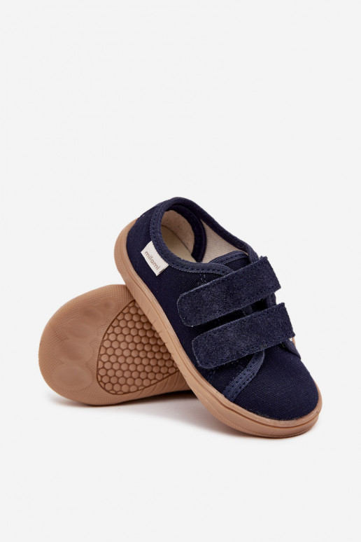 Chaussons Barefoot garçons Doucement Milami bleu foncé Saphira Chaussons Barefoot garçons Doucement Milami bleu foncé Saphira