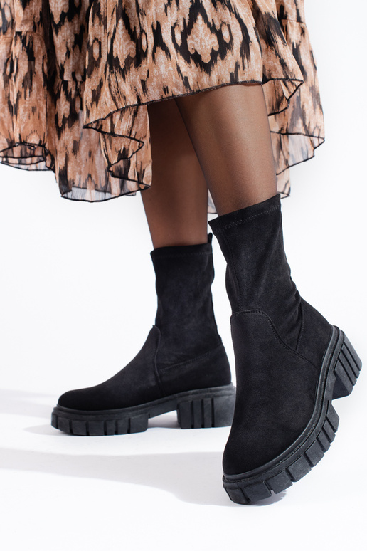 schZuarze Farbe Schuhe aus INildleder Frauen