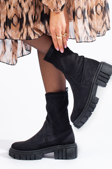 schZuarze Farbe Schuhe aus INildleder Frauen