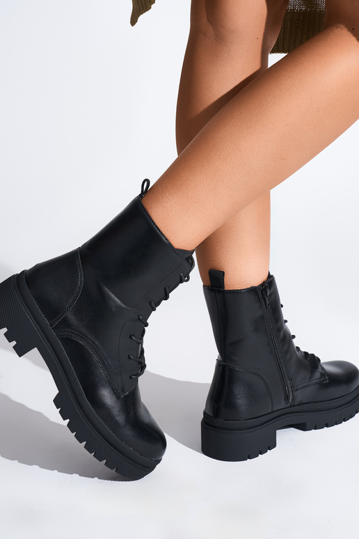 couleur noire lacé Chaussures de femme