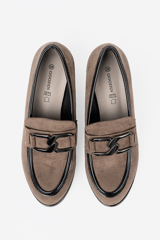 bottines en daim couleur sable à talon épais