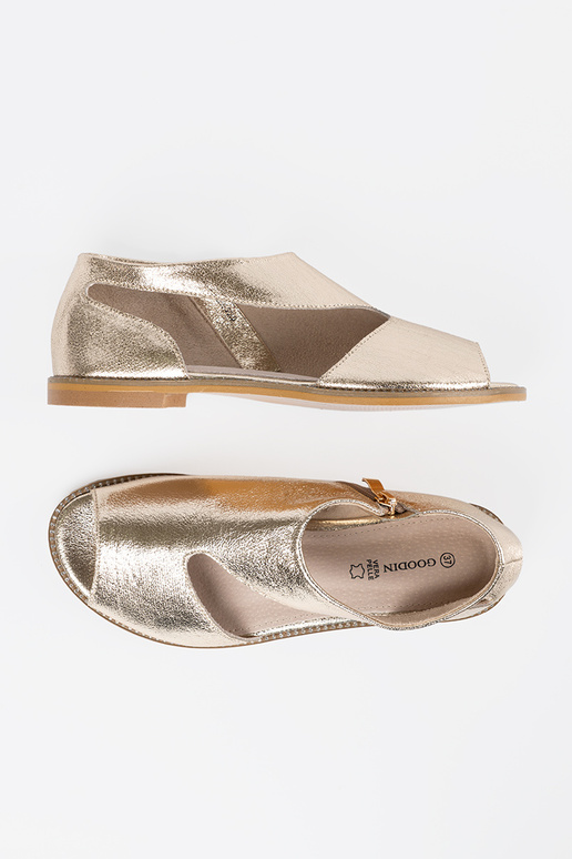 gouden kleur sandalen dames z Inycięciami