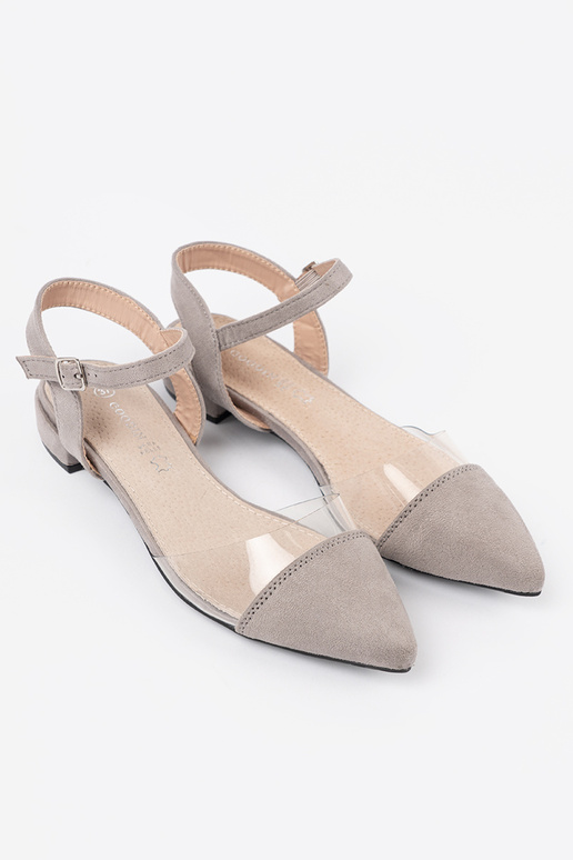 grijs sandalen z przeźroczystymi InstaInkami