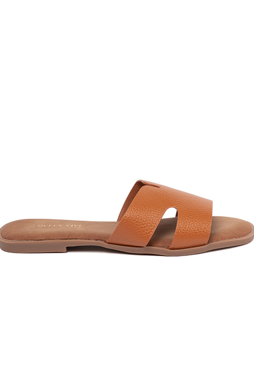 karamel kleuren slippers dames van ecoleer