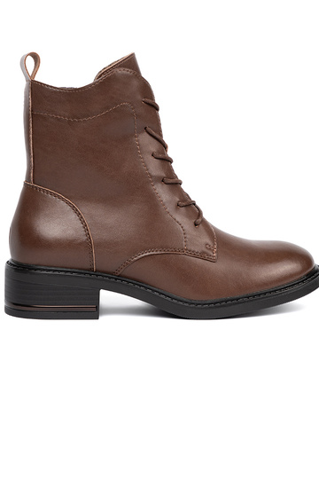 marron lacé chaussures z niskim obcasem Sergio Leone 2