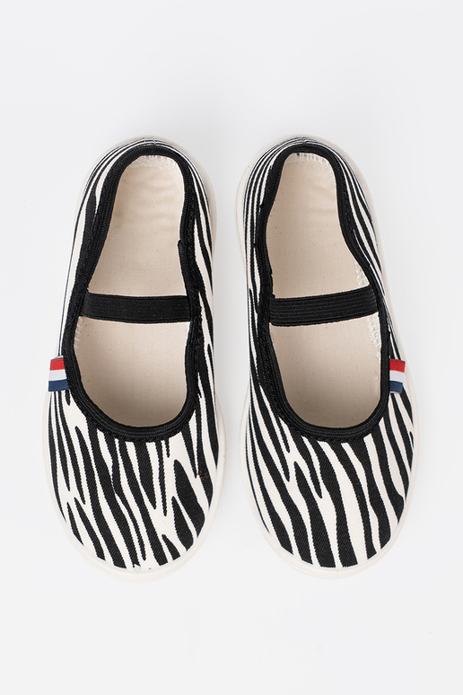 SchZuarz undZueiße Farbe das Licht Schuhe Schließe z motyZuem zebry