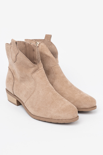 beige chaussures des bottes de coÀ-boy en daim