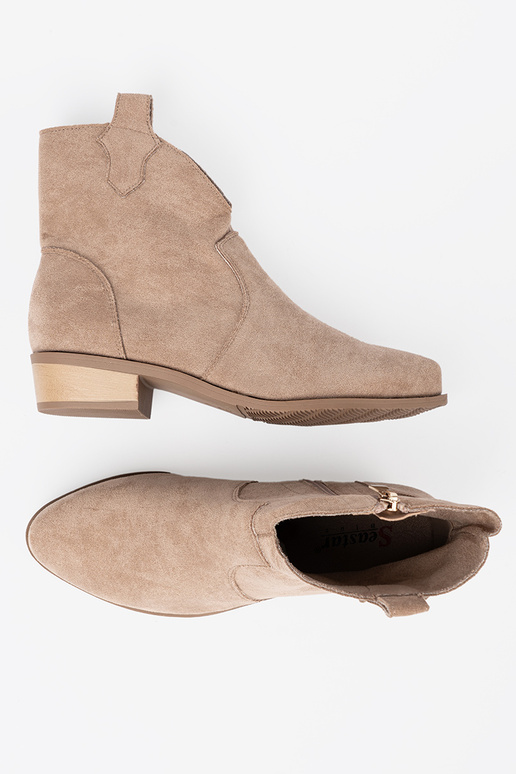 beige chaussures des bottes de coÀ-boy en daim