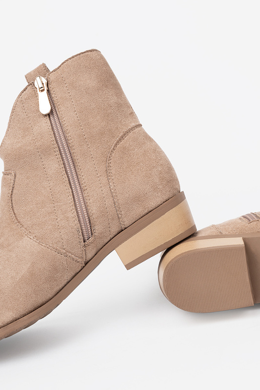 beige chaussures des bottes de coÀ-boy en daim