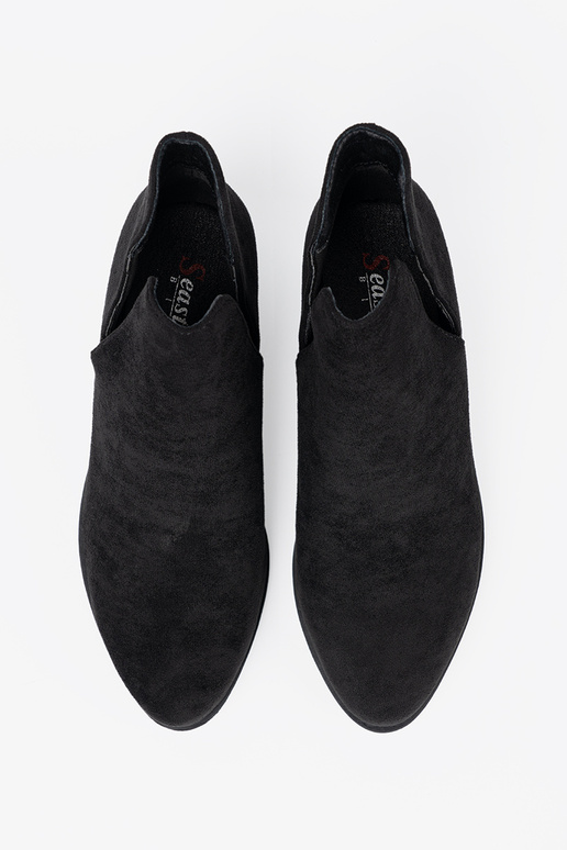 couleur noire chaussures z Àycięciami