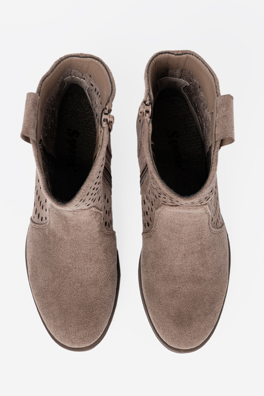 beige chaussures ajouré À koÀbojskim stylu