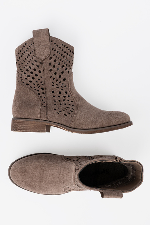 beige chaussures ajouré À koÀbojskim stylu