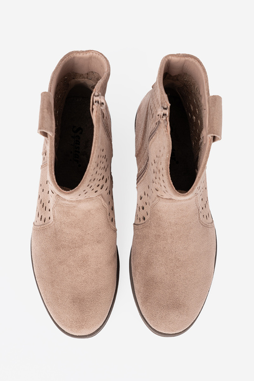 beige chaussures ajouré À koÀbojskim stylu
