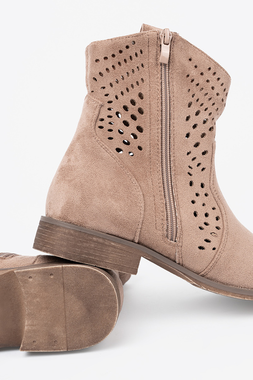 beige chaussures ajouré À koÀbojskim stylu