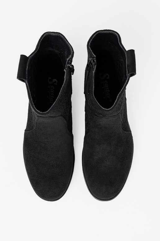 couleur noire chaussures ajouré À koÀbojskim stylu