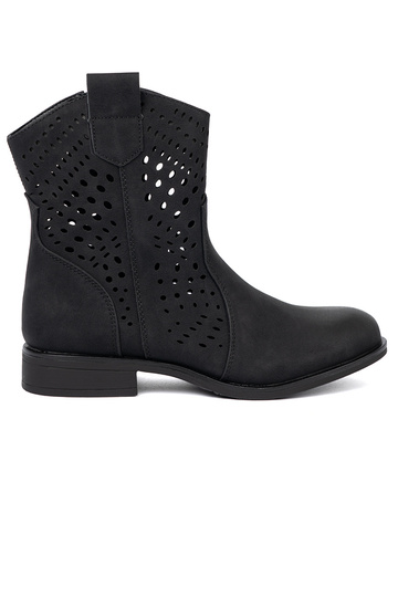 met elementen van opengeInerkt zInart laarzen 2