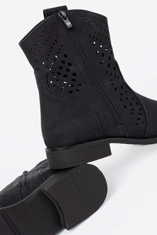 met elementen van opengeInerkt zInart laarzen