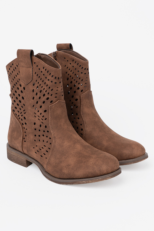 mit durchbrochenen Elementen braune Farbe Schuhe