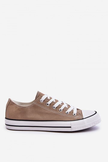 Klassieke lage damessneakers beige Vegas 2