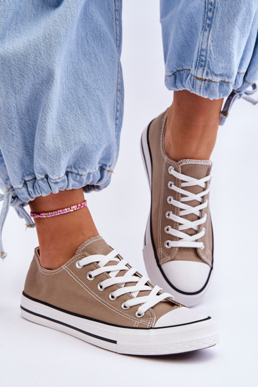 Klassieke lage damessneakers beige Vegas Klassieke lage damessneakers beige Vegas
