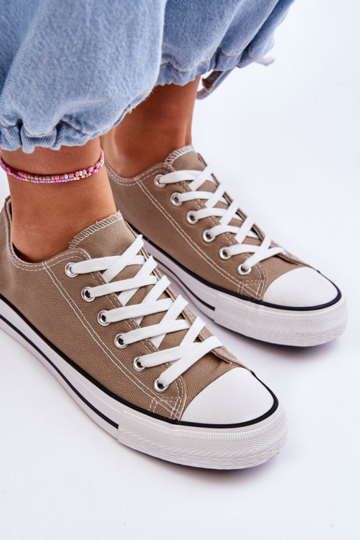 Klassieke lage damessneakers beige Vegas Klassieke lage damessneakers beige Vegas