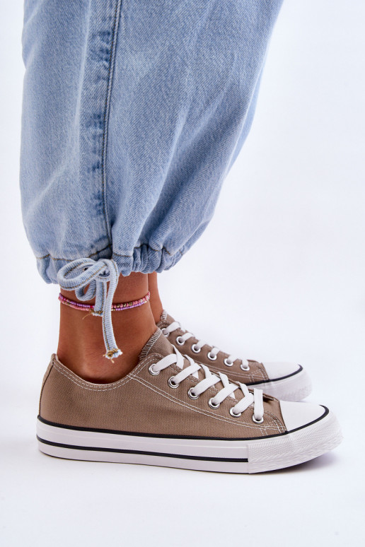 Klassieke lage damessneakers beige Vegas Klassieke lage damessneakers beige Vegas