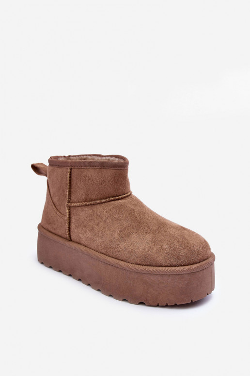 van suède SneeuIn laarzen met platform beige Corcoran