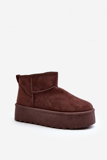 Bottes de neige en daim avec plateforme couleur marron Corcoran 2