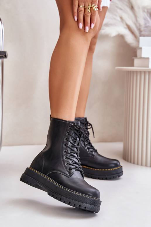 réchauffer Bottines de travail z Eko Skóry Au Château couleur noire Activéleli