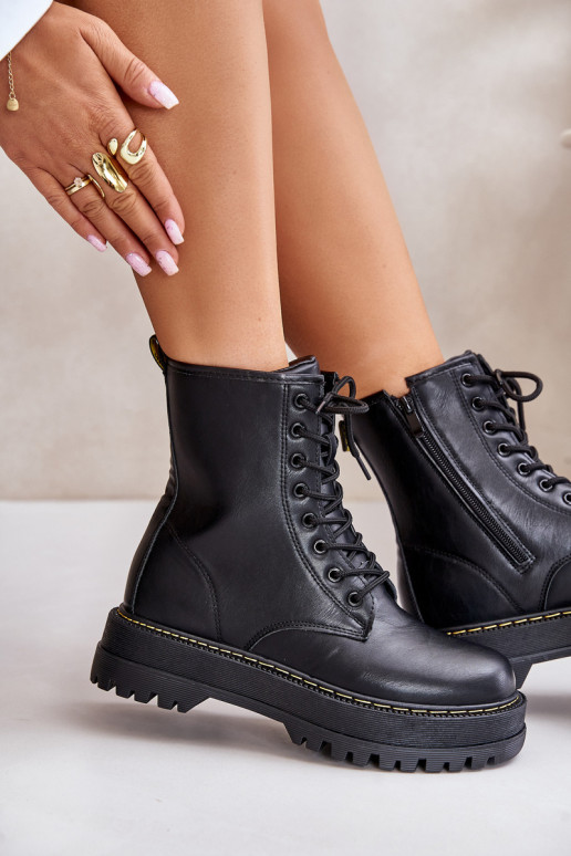 réchauffer Bottines de travail z Eko Skóry Au Château couleur noire Activéleli